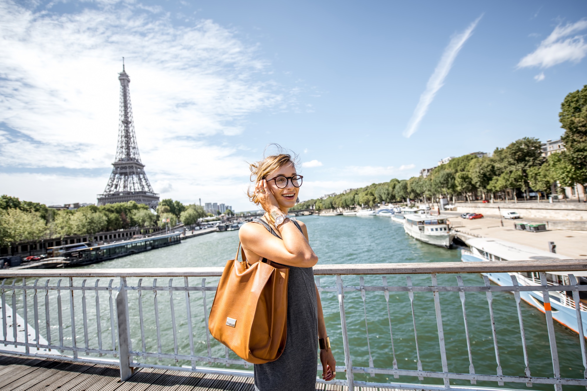 Woman walking in Paris